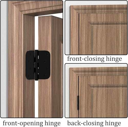 Bartuda Ball Bearing Door Hinges, 4" Stainless Steel Matte Black, Pack of 3 - color: 3 Pack Black, size: 4 inch - 3 pack
