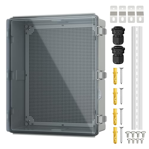 Joinfworld Outdoor Cable Enclosure 19.7x15.7x7.9 Waterproof Junction Box - size: 19.7"x15.7"x7.9" Clear