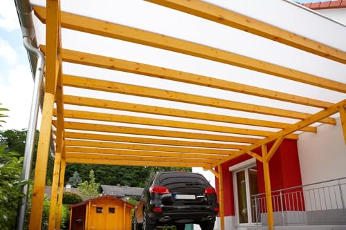Falken Design Clear Twin Wall Polycarbonate Panel - 12" x 12" x 3/8" (8mm) - UV Resistant Lightweight, Shatterproof Roof Sheet for DIY, Greenhouses, Sheds & Outdoor Use