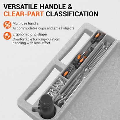 Plastic Utility Cart, 45 x 25 Inch, 1000 Lbs Capacity, Grey - color: Gray, size: 45 × 25 Inch