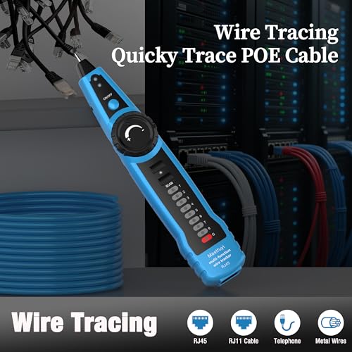Network Cable Tester, Wire Tracer Tone Generator and Probe Kit - color: Bule-Red