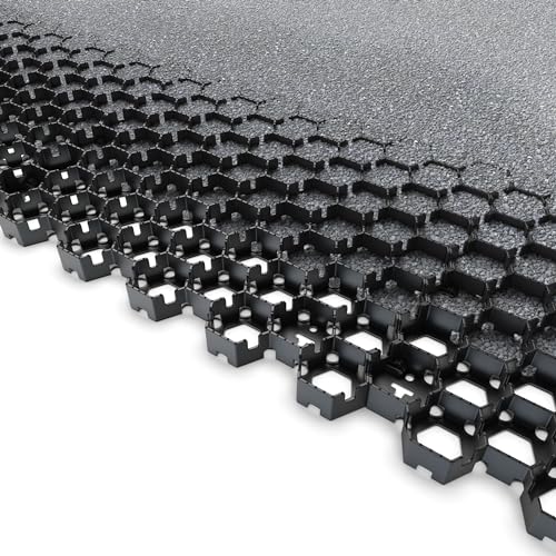 Standartpark Vodaland Permeable Pavers - HexPave Grass & Gravel Permeable Paver System - 100% Recycled PPE Plastic Pavers, Handles 27,000 lbs, 1" Depth, 325 s.f / 110 Units - size: 325 Sq Ft