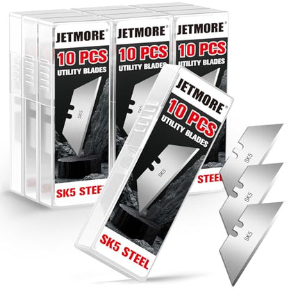 JETMORE 100 Pack Utility Knife Blades, SK5 Box Cutter Blades, Razor Blades - size: 100 Pack