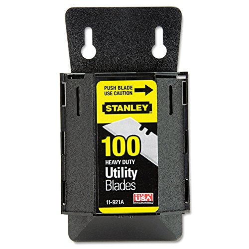 Stanley 11921A Wall Mount Utility Knife Blade Dispenser w/Blades, 100/Pack