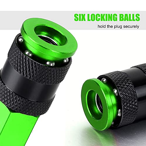Aluminum Air Fittings, 1/4" NPT, 25 Pieces, Green - color: Green, size: 25 Pieces