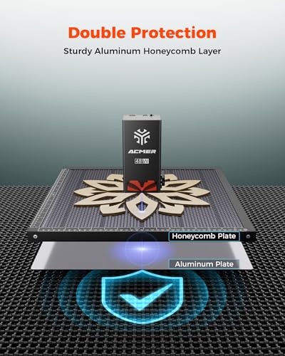 ACMER Honeycomb Laser Bed with Aluminum Plate, 260x125mm Cutting Table - size: 260*215