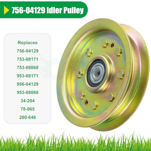 3 Pack 756-04129B Idler Pulley 4.25 for Cub Cadet 50" RZT 50 Decks - color: T3 3x756-04129 Yellow