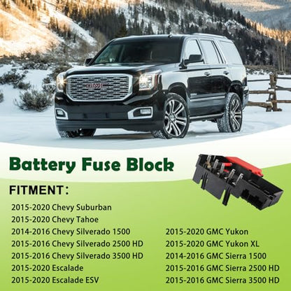 Battery Distribution Fuse Block Compatible with 2014-2020 Chevrolet Chevy Suburban Silverado Tahoe,GMC Yukon Sierra,Escalade Replaces 84354716 - style: 84354716 Fuse Block ‎