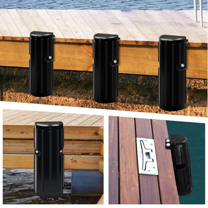 Dock Bumper Fender, Inflatable Protection - Heavy Duty Boat Dock Bumpers, Protect Docks & Ships from Damage Caused collisions - color: 3 Pack-Black