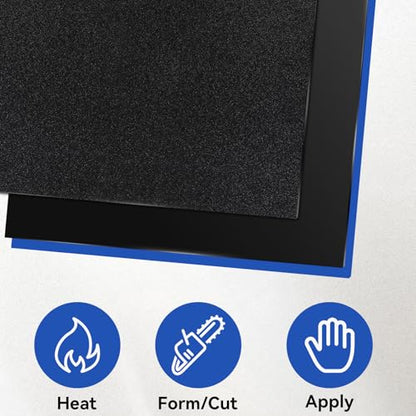 2 Pack ABS Plastic Sheets 1/8 inch Thick 16×12In Black Plastic Thermoplastic Thermoform Two-Sided Hard Plastic Sheet with Protective Films Matte and Frosted Surfaces for DIY Crafts Projects - size: 12x16x0.12In