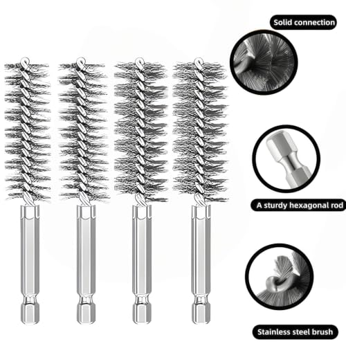 12 Pcs Stainless Steel Bore Brush Set with