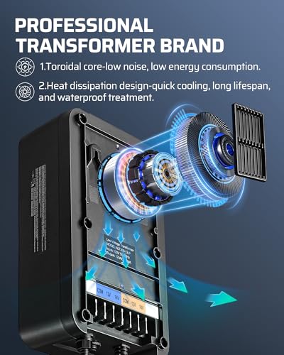 DEWENWILS 200W Low Voltage Transformer with Photocell Sensor & Timer - style: 200W