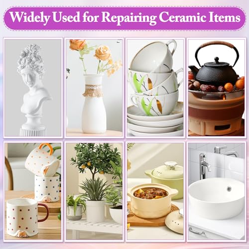 50g Ceramic Glue with Nozzle, Instant Strong Adhesive Glue Fast Drying Super Glue Gel for Porcelain Pottery Repair Bonding Ceramic Clay Vase Tiles DIY Crafts - style: 50g Ceramic Glue