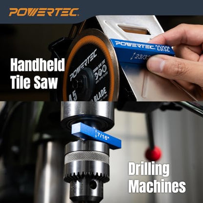 POWERTEC 15pcs Setup Blocks Height Gauge Set, Router Table Setup Bars for Router Bit/Table Saw Blade Height, Band Saw, Drill Press, Aluminum Marking Gauge for Carpenter, Woodworking (71843) - style: Router Setup Blocks