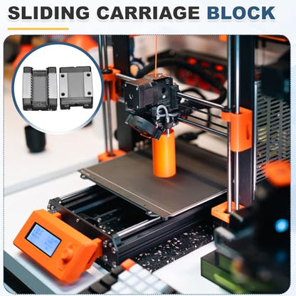 uxcell 2Pcs MGN15C Linear Bearing Sliding Carriage Block with Mini Guide and Wrench for 15mm Linear Motion Slide Rail Guide, 3D Printer, CNC Machine