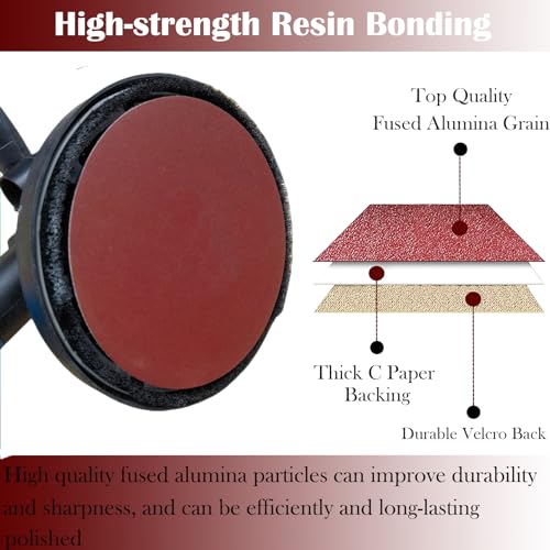 50 Pack 7 Inch 80 Grit Hook-and-Loop Sanding Discs Sandpaper -7" Aluminum Oxide Sander Paper Grinding Polishing for Random Orbit Drywall Sander … - style: 80 Grit