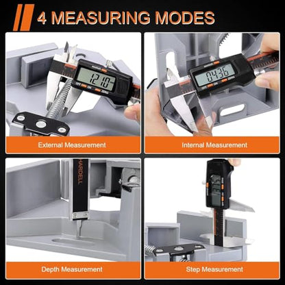 HARDELL Digital Caliper 6 Inch, Large LCD Screen Calipers Measuring Tool - size: 6 Inch
