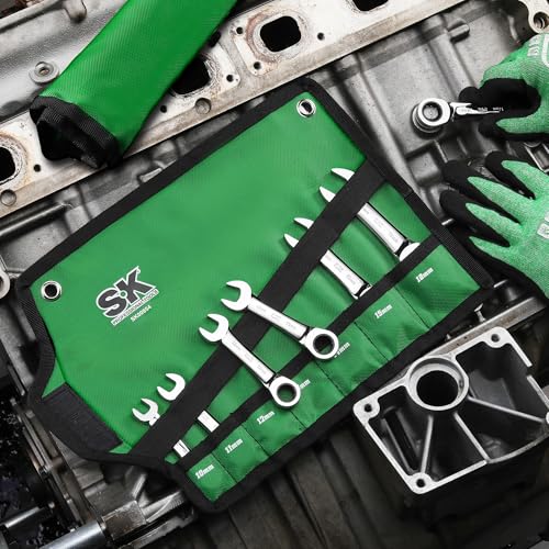 SK Stubby Wrenches Set, Ratchet Wrenches Set, 14-Piece, SAE & Metric - size: Metric & SAE