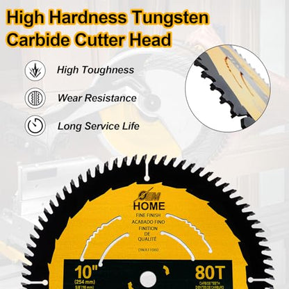 10 in 80T Table Saw Blade Compatible with Table Saw Blade Dwa11080 - style: 10IN,80T