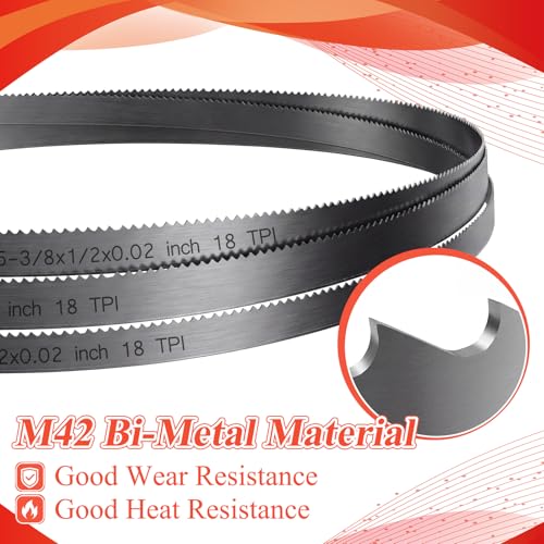 5 Pack Bi-Metal Portable Band Saw Blades, 35-3/8'', 18 TPI - size: 35-3/8'', style: 18 TPI