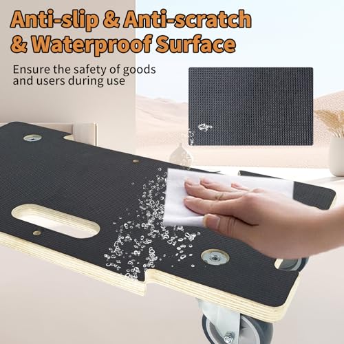 Hard Wood Mover Spliceable Dolly 550Lbs Capacity (2 Packs) 4 Wheels Heavy Duty Furniture Moving Connectable Design Dollier Upgraded Transport Roller - color: Spliceable Rectangular