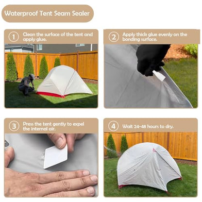 120ml Tent Seam Sealer, Repair Damaged/Seam Sealer Tent Fabric, Restore the Waterproof Barrier, for Camping/Hiking/Outdoor Gear - Clear