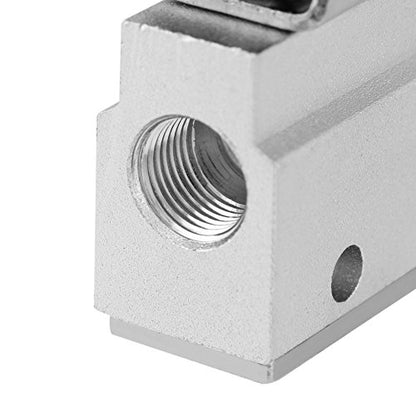 MOV 01 2 Position 2 Way G1/8 Hand Controlled Pneumatic Valve, Mechanical Air Control Valve for Pressure Systems, Compact Manual Actuation with Quick Connect Fittings
