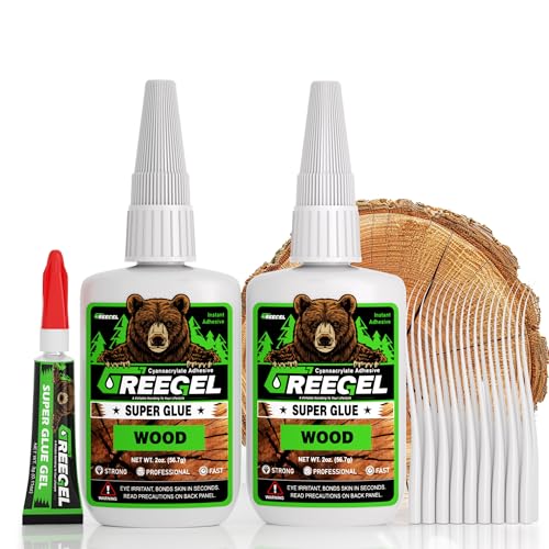 Wood CA Glue, Clear Super Glue for Woodworking & Repairs, 4 oz - size: 4 Ounce, style: Wood Super Glue