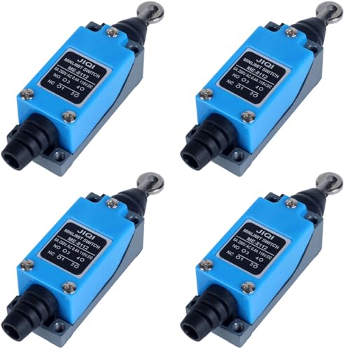 Momentary Limit Travel Switch,Horizontal Roller Plunger Type,NO/NC Self-Resetting Travel Switch (4PCS) - style: ME-8112