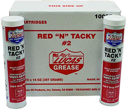 Stens Lucas Oil Red N Tacky Grease, (10 Pack)