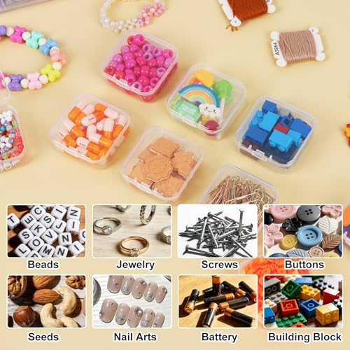 Stackable Bead Organizer 4 Tier 88pcs Small Boxes Craft Storage Container - size: 4-Tier 88pcs Assorted Boxes