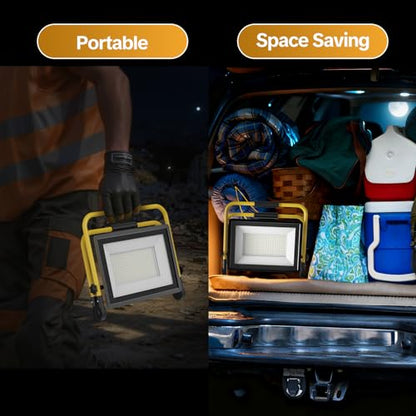 AIKVSXER Portable LED Work Light, 30W 3600LM Job Site Lights, 1 Pack