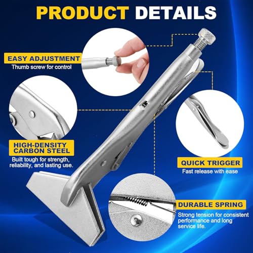 DASBET 10" Locking Sheet Metal Clamp Heavy Duty Sheet Metal Grip Tool