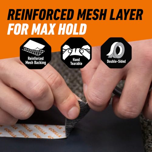 GORILLA Mounting Tape, Max Strength, Double-Sided, 1 in x 60 in