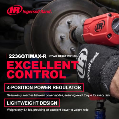 Ingersoll Rand 2236QTIMAX-R 1/2" Drive Air Impact Wrench - size: Standard Anvil (Single Unit), style: 2236 DXS2, Standard Anvil, Red