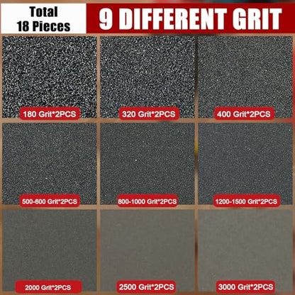 MAXMAN Foam Sanding Pads Assortment, 5" Bowling Sanding Pads, 180-3000 Grit - size: 5 inch, style: 180-3000 Grit