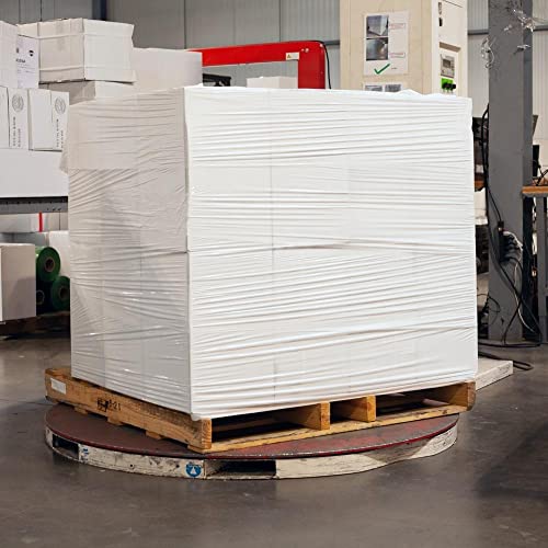 PSBM Dark White Stretch Wrap, 4 Rolls 18 Inch x 1000 Feet 100 Gauge, Heavy Duty Plastic Wrap Industrial Strength Shrink Film for Moving, Packing & Shipping - color: White, size: 18 Inch (XD)