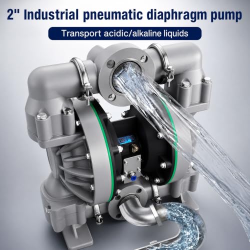 2" PP Air-operated Diaphragm Pump,172gpm Pneumatic Pump For Oxalic Acid & Corrosive Fluid Transfer - size: QBY4-50PP+PTFE 172GMP