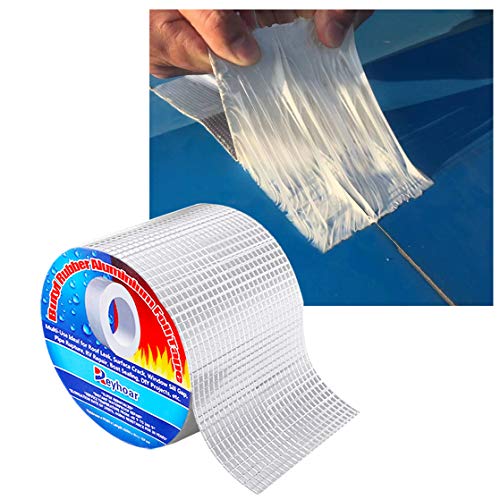Professional Super Waterproof Tape, Aluminum Butyl Rubber Tape for Pipe/Metal/RV Awning/Roof Leak/Window Seal/Boat, 4in Wide 16.4ft Long