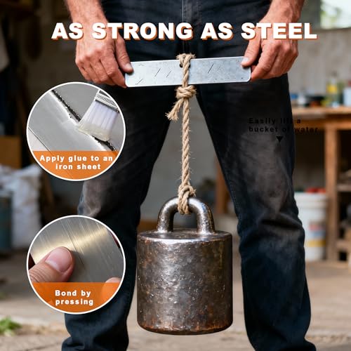 5-Minute Metal Glue (3-Pack) - Heavy Duty Waterproof Epoxy Adhesive for Metal, Stainless Steel, Aluminum, Cast Iron, Plastic, Wood, Ceramic. Quick Set High Strength Liquid Weld Repair Kit - size: 5Min 3pcs