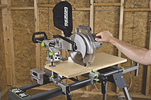 Genesis 15-Amp 10-Inch Sliding Compound Miter Saw with Laser Guide, Electric Brake, 60T Carbide-Tipped Blade, 12-Inch Crosscut Capacity, GMSDR1015LC - style: 10 inch Sliding Miter Saw