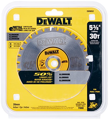 DEWALT ACCESSORIES DW9052 5-3/8" 30T Saw Blade, Yellow