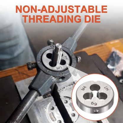 M4 x 0.7 Round Threading Die Left Hand Alloy Steel - size: M4 x 0.7