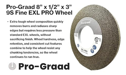 EXL PRO Deburring Wheel 8" x 1/2" x 3", 9S Fine, 94907 - style: 8" x 1/2" x 3" 9S Fine