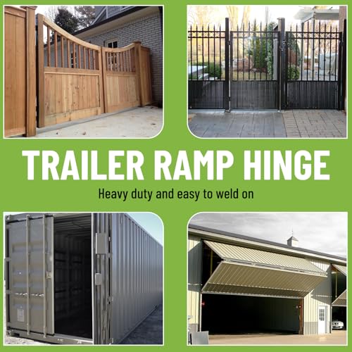 Weld On Trailer Ramp Hinge 10", Greasable Ramp Door Hinges, Pack of 4