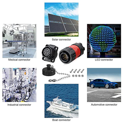 12 Pin Waterproof M20 Plastic Industrial Connector 5A 250V - style: 12PIN