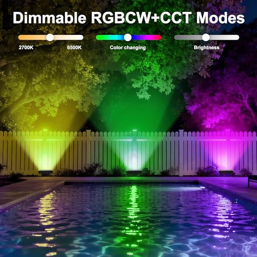 Smart Flood Light Outdoor, RGBCW 360W, IP66, WiFi APP & RF Remote - size: 360W RGB+Tunable White(2700-6500K)