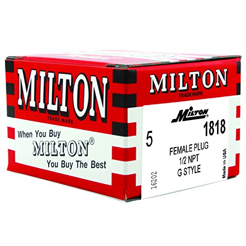 Milton 1818 1/2(0.5) Inch FNPT G Style Plug - Box of 5 - size: Box of 5