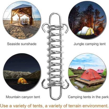 4.7" Tension Springs with Hook Ends,304 Stainless Steel Sunshade Hardware - size: 8 PCS Large (4.7 in)