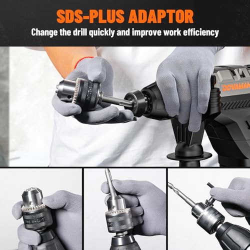 1-9/16'' SDS Rotary Hammer Drill, 12.5Amp Heavy Duty Rotary Hammer